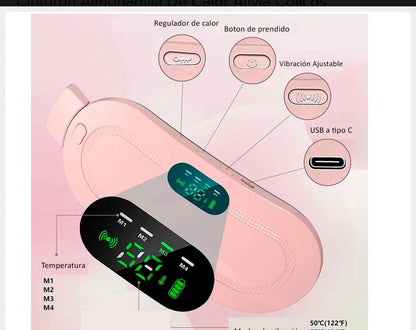 Cinturón masajeador alivio menstrual portátil